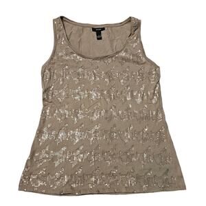 Alfani Size M Gold Sequin Tank Top